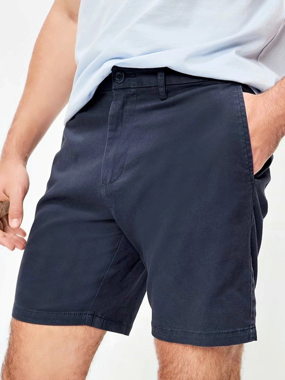 NWT Old Navy Slim Built-In Flex Rotation Chino Shorts Blue in Classic Navy